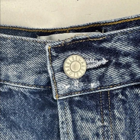 AGOLDE Dee Short Vintage High Rise Organic Cotton Denim Jean Shorts